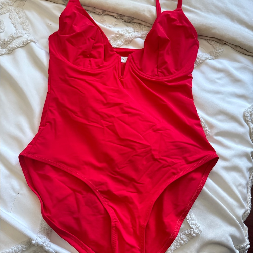 Vibrant Red One-Piece Swimsuit
